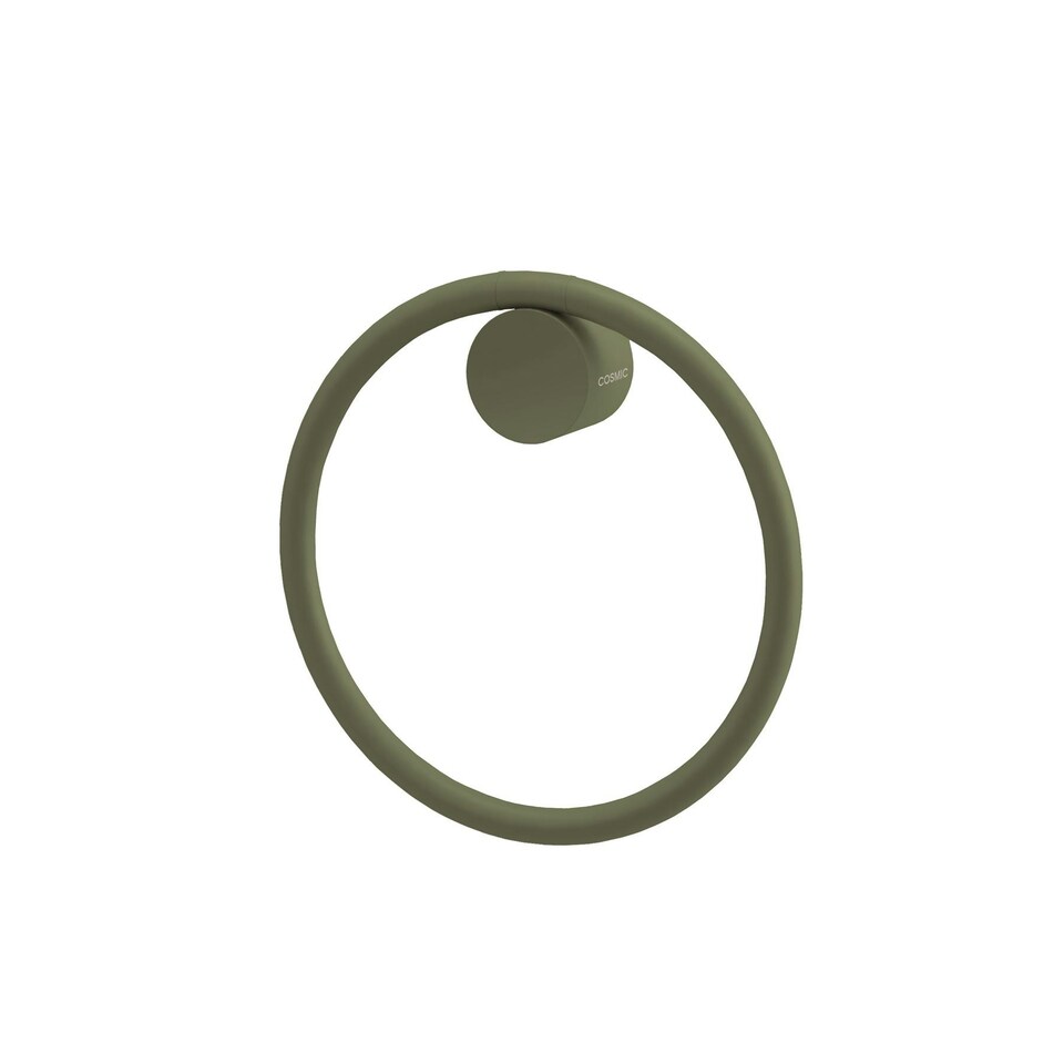 image 1 of Cosmic Wall Mounted Hand Towel Circular Ring with Stainless Steel Olive 21 cm