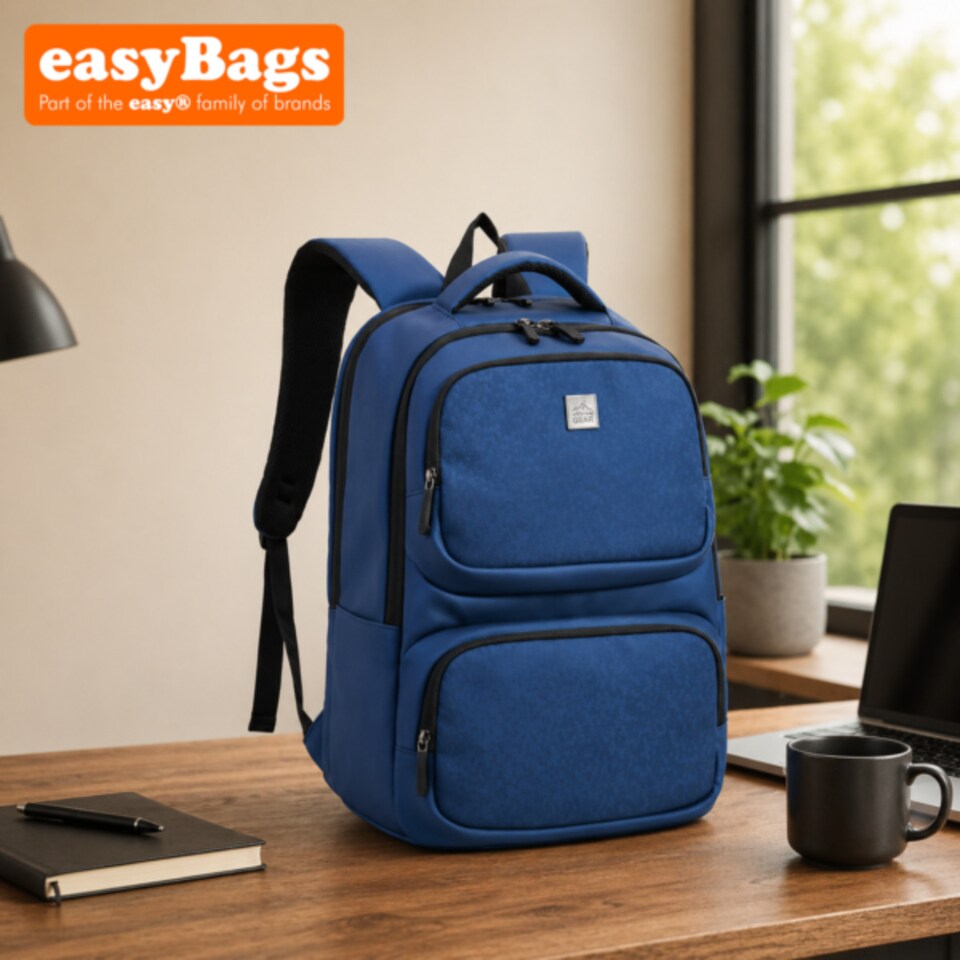 image 1 of Durable Laptop Backpack with Smart Organisation and Travel-Friendly Design - Navy