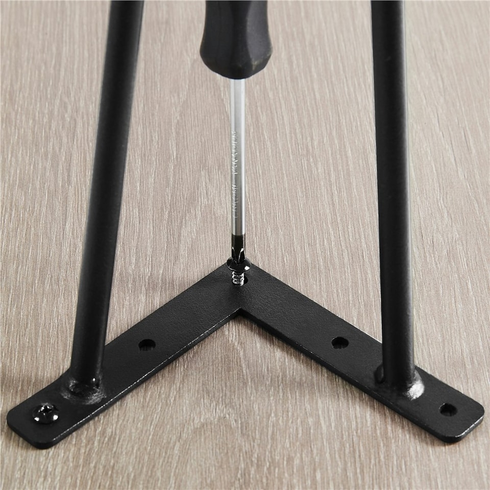 image 1 of Yaheetech Solid Hairpin Table Legs Black