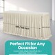 image 2 of Pleated Rectangle Polyester Table Skirt, Decoration Tableware - 14 Feet