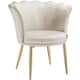 image 1 of Armchair Stella - faux fur or velvet, thick padding, 67x64x76cm | Cream | velvet look cream/gold | One Size | 1