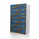 image 2 of Furuya Korin Japanese Art Card Vintage Pattern Feathers on Blue