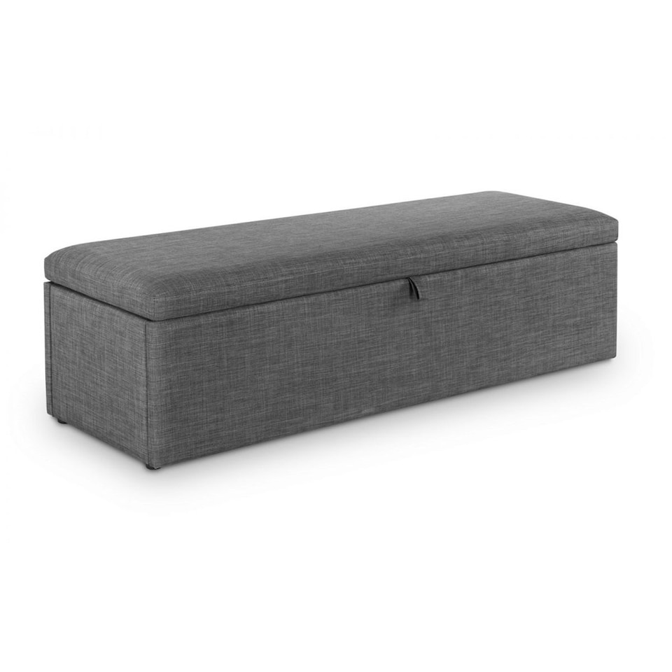 image 1 of Premium Slate Grey Fabric Blanket Box