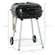 image 7 of Outsunny BBQ Charcoal Smoker Grill Trolley with 2 Wheels and Grilling Utensils