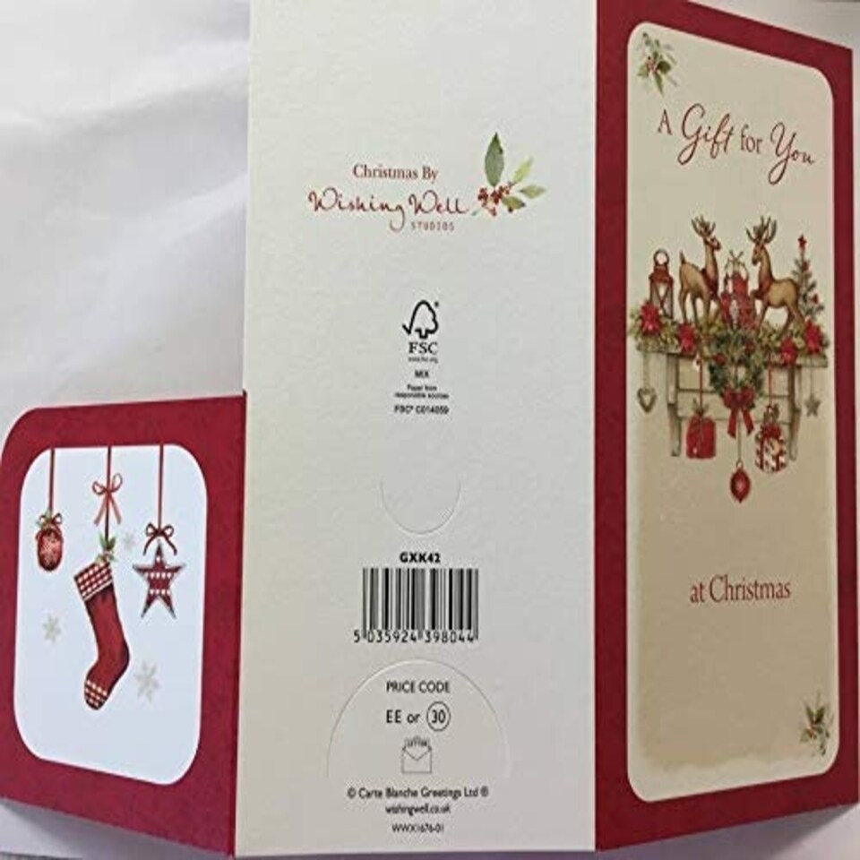 image 1 of A GIFT FOR YOU CUTE TRADITIONAL CHRISTMAS MONEY GIFT PRESENT GREETING CARD