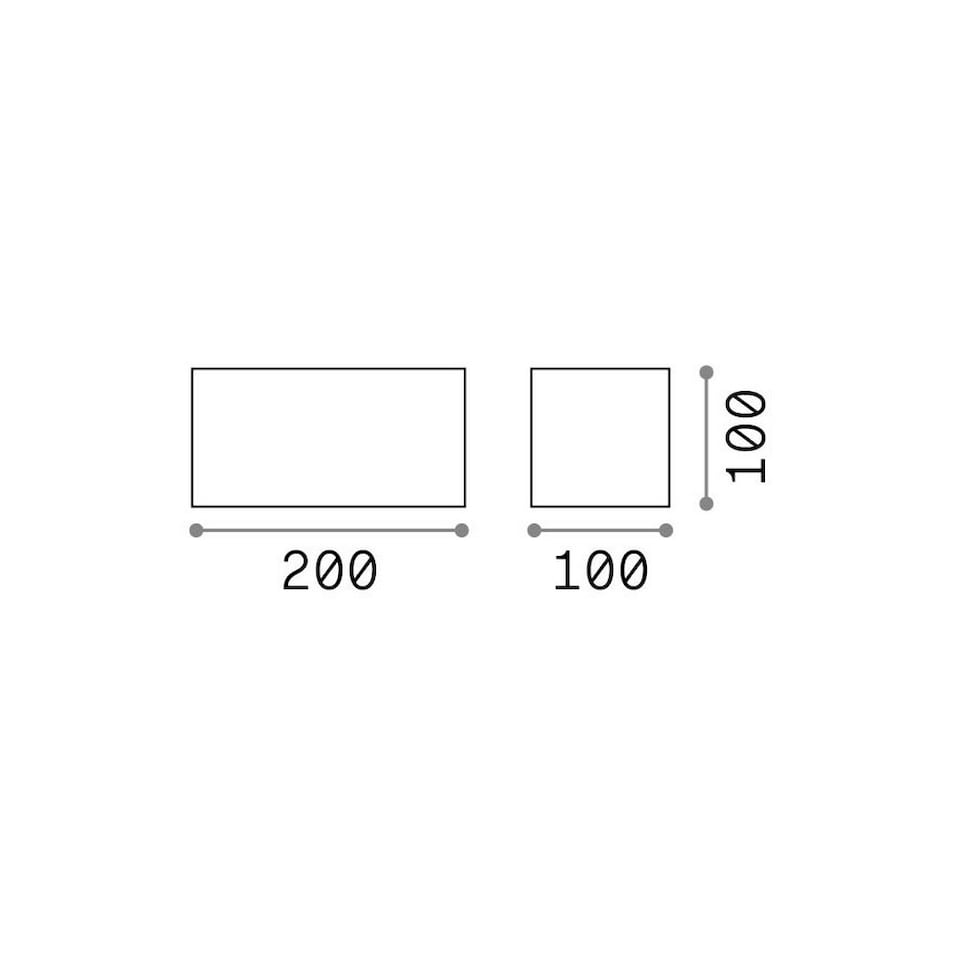 image 1 of Atom 20cm Outdoor Up Down Wall Lamp Coffee 4x LED 2400lm 4000K IP54