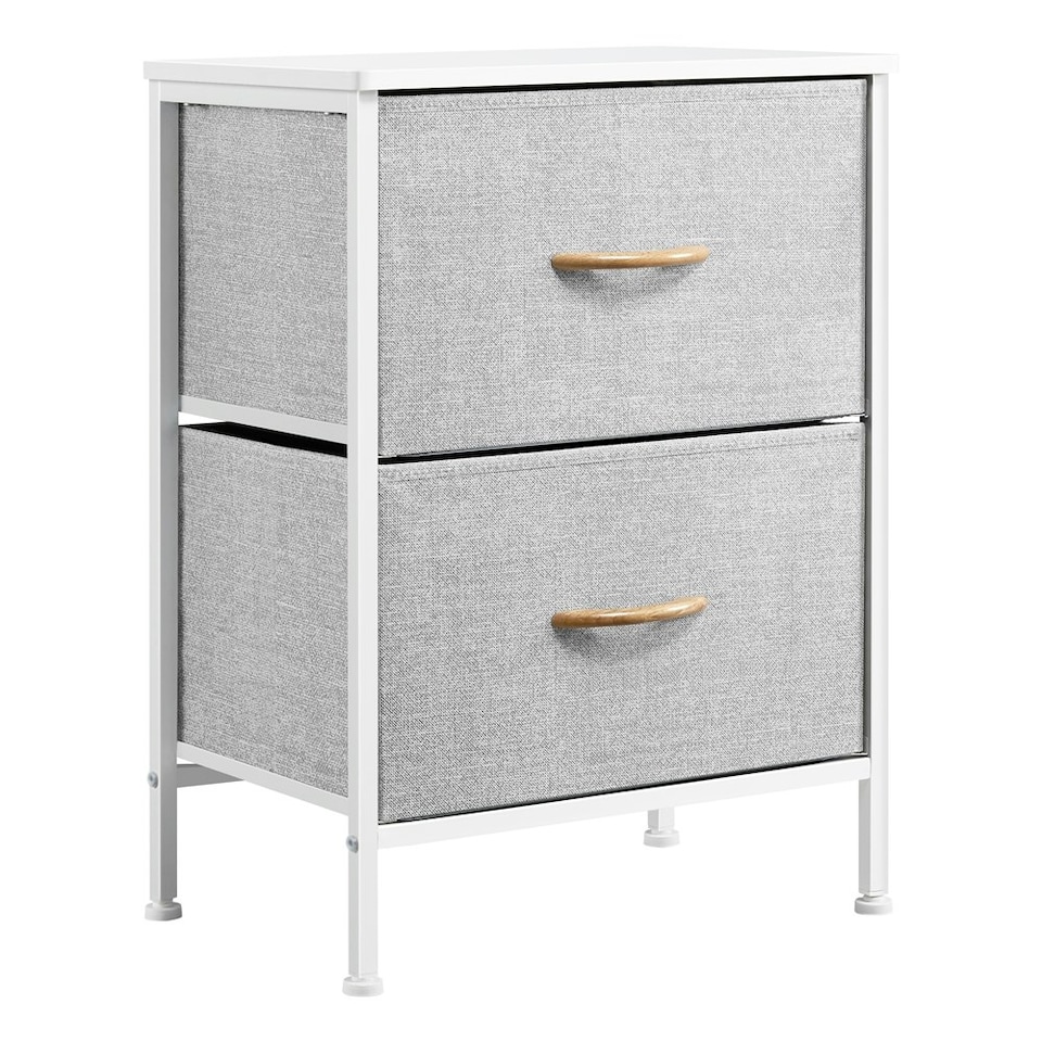 image 1 of Yaheeetch Fabric Storage Tower with Removable Organizer Bins Light Grey Grey | Light Grey