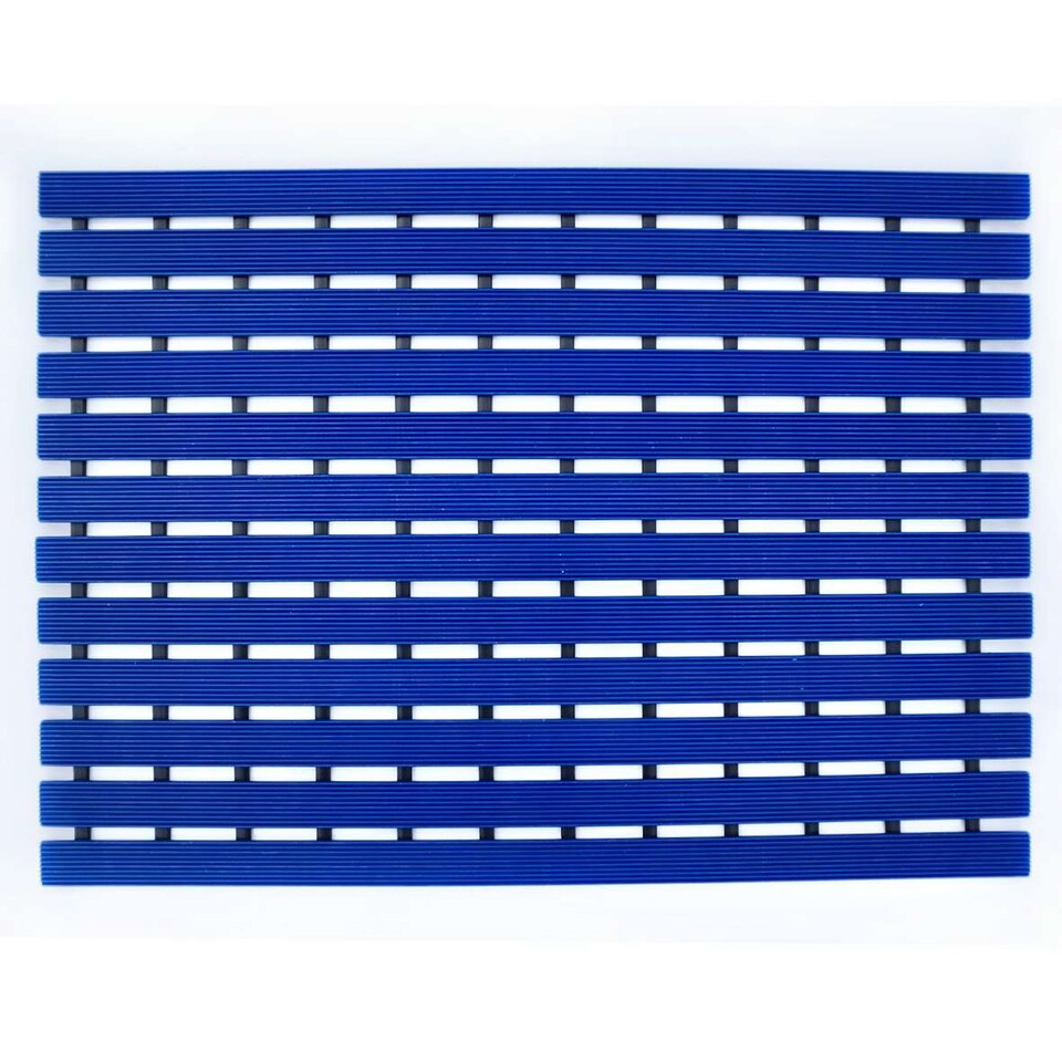 image 1 of PVC Duckboard Non-Slip Shower Mat - 61cm x 43cm | Blue | Blue