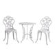 image 1 of Bistro Set Outdoor Patio Garden Furniture Table and 2 Chairs Metal