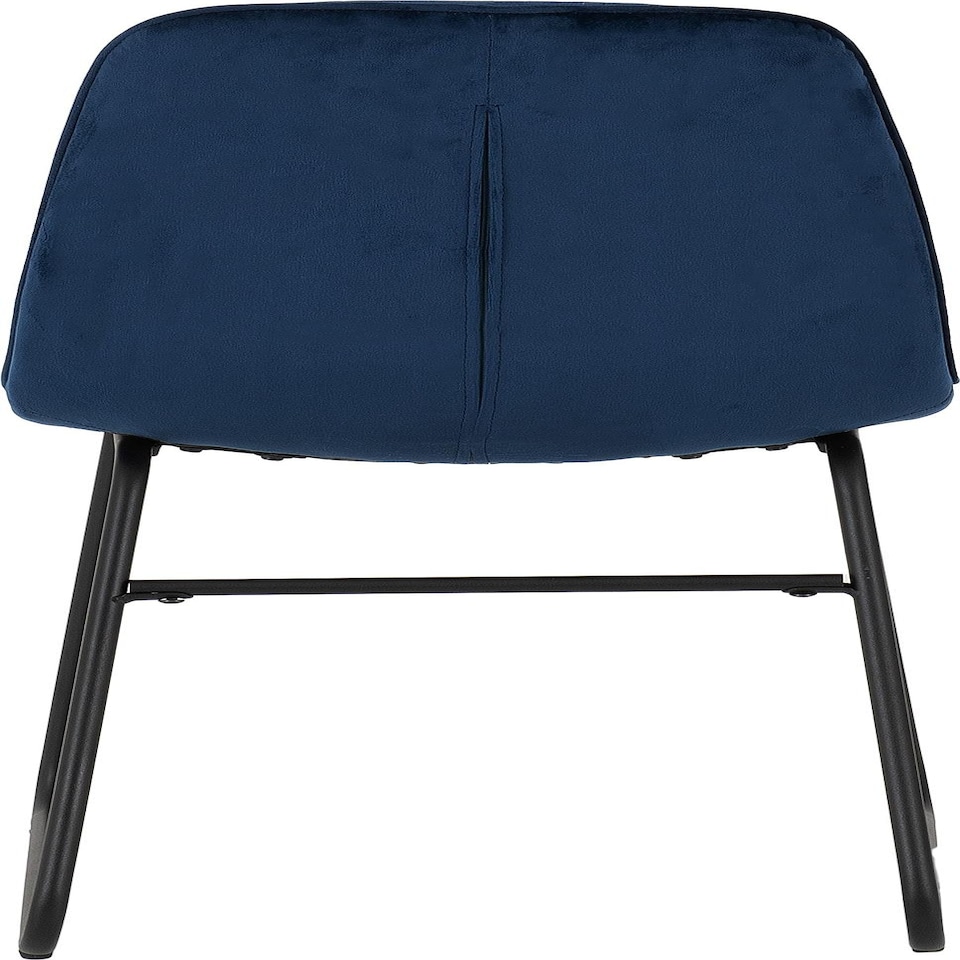 image 1 of Athens Dining Set with 4 Lukas Velvet Chairs Blue | Concrete Effect/Sapphire Blue
