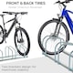 image 6 of HOMCOM Bike Parking Rack Bicycle Locking Storage Stand for 4 Cycling Silver