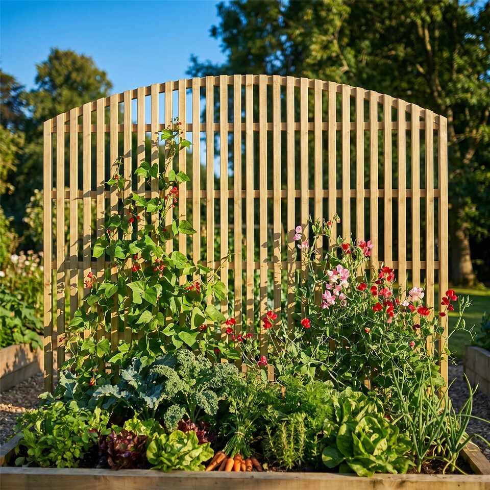 image 1 of Premier Florence Wooden  W:6ft x H:4ft Trellis Fence Panel Topper Screen (Pack of 5)
