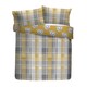 image 5 of D & D Colville Check Duvet Cover Set Ochre