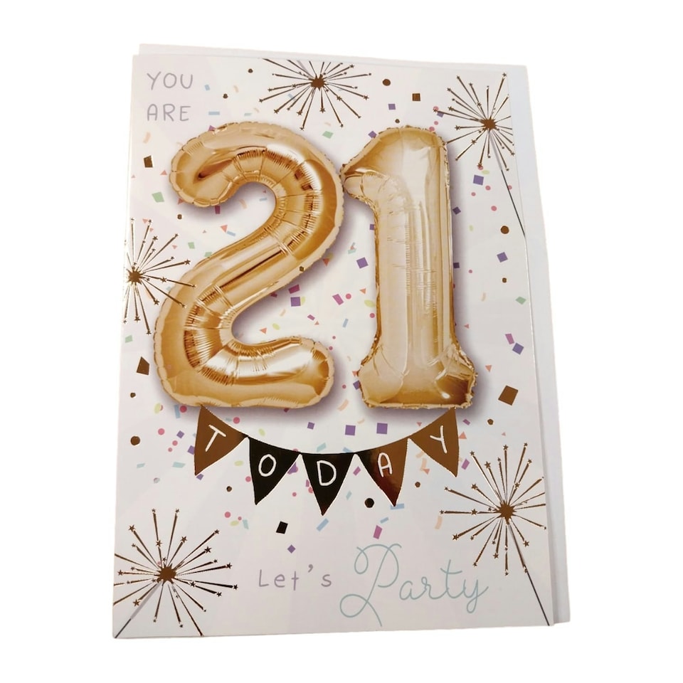 image 1 of You are 21 Let's Party Balloon Boutique Greeting Card