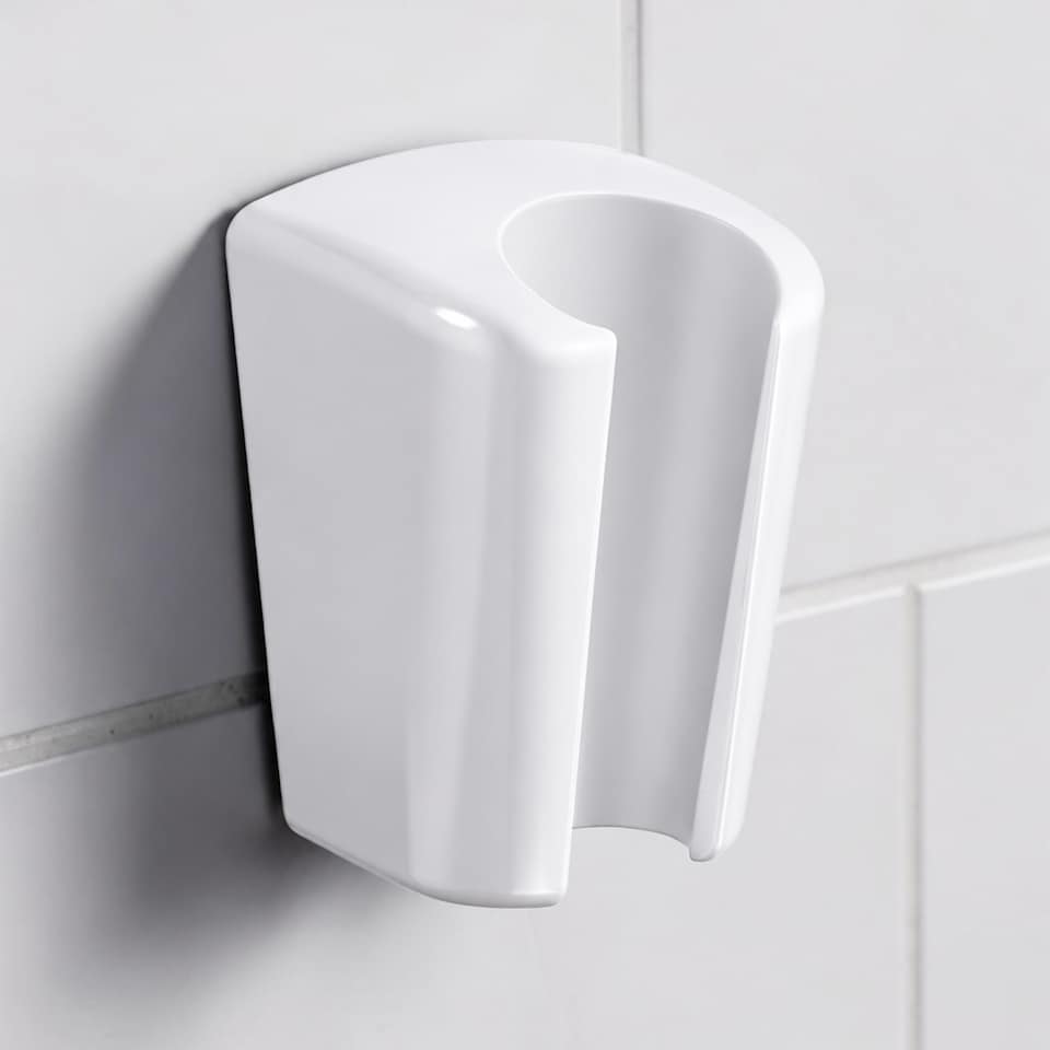 image 1 of Showerdrape White Shower Wall Bracket Fixed