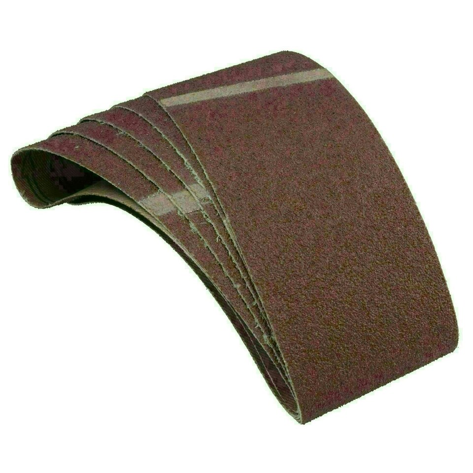image 1 of 75mm x 457mm 40 Grit Coarse Abrasive Sanding Belt Sander Discs 25 Pack