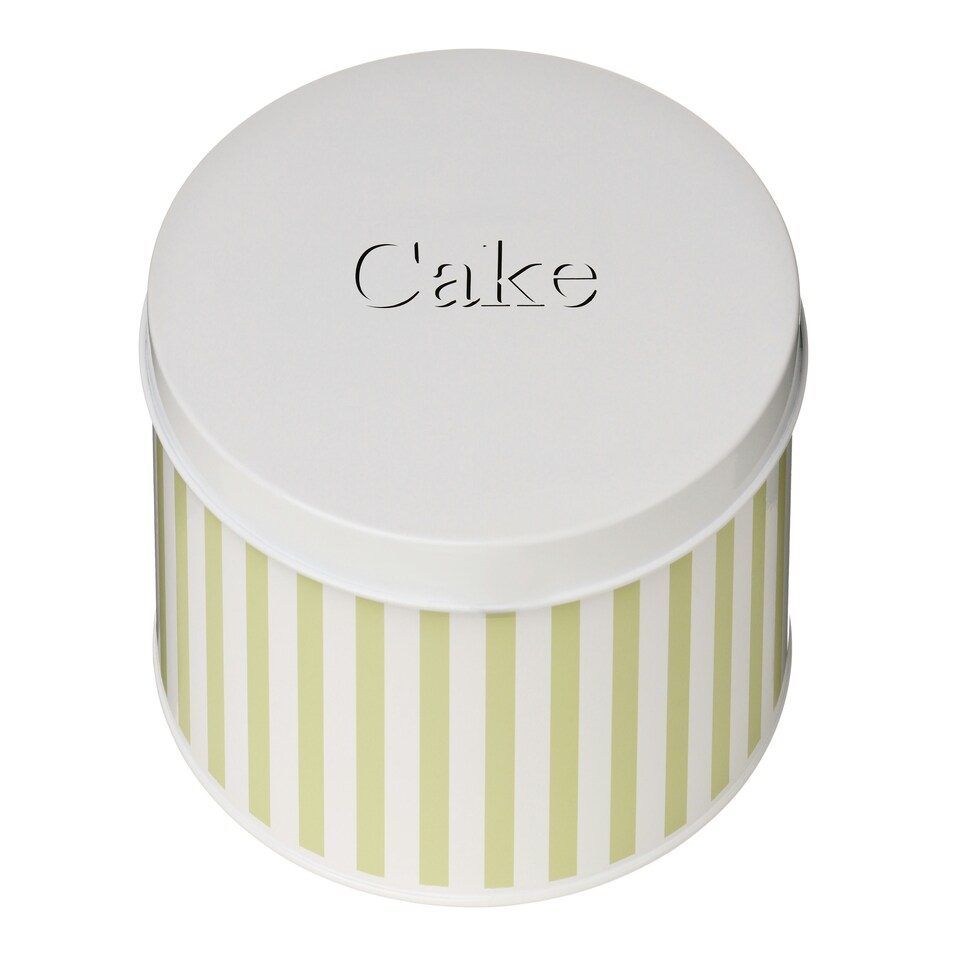 image 1 of Maison by Premier Green Candy Stripe Cake Tin