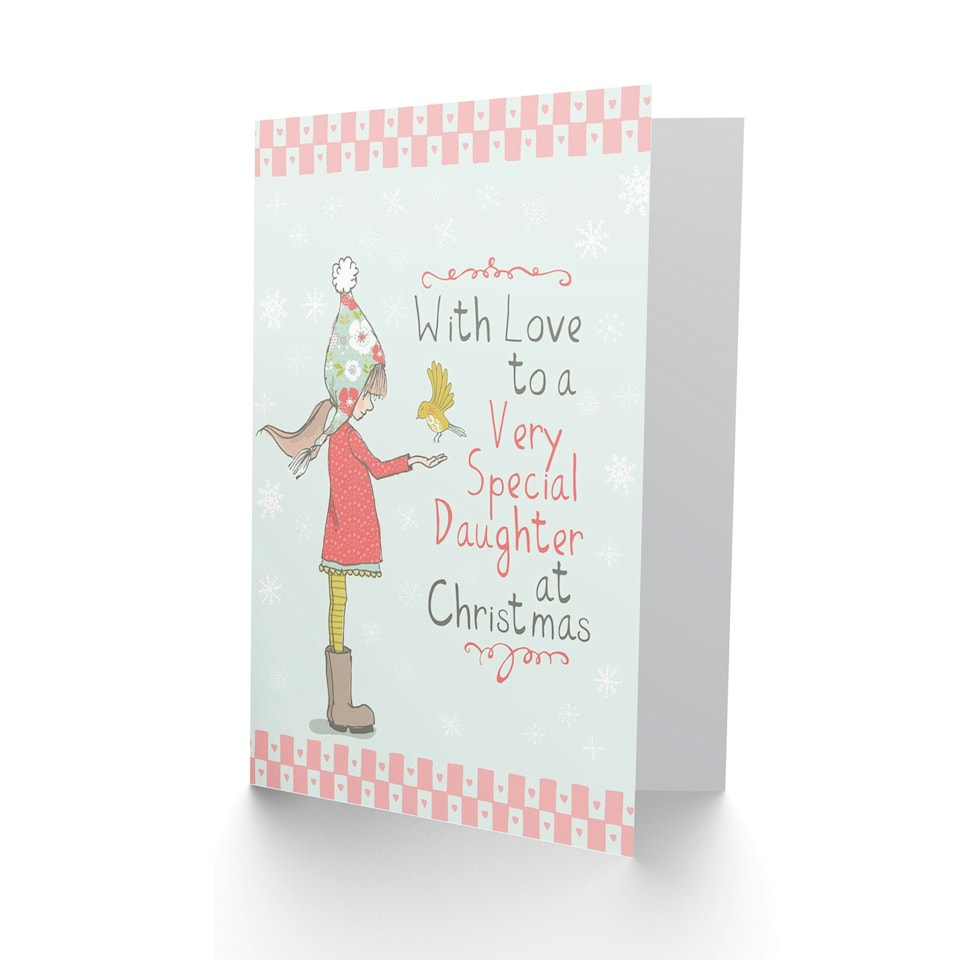 image 1 of With Love To A Very Special Daughter Child Kids Christmas Card