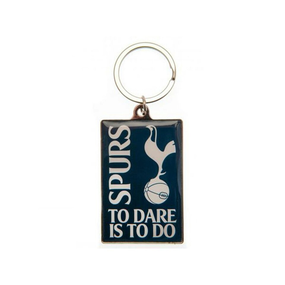 image 1 of Tottenham Hotspur FC To Dare Is To Do Keyring - Navy Blue/White - One Size