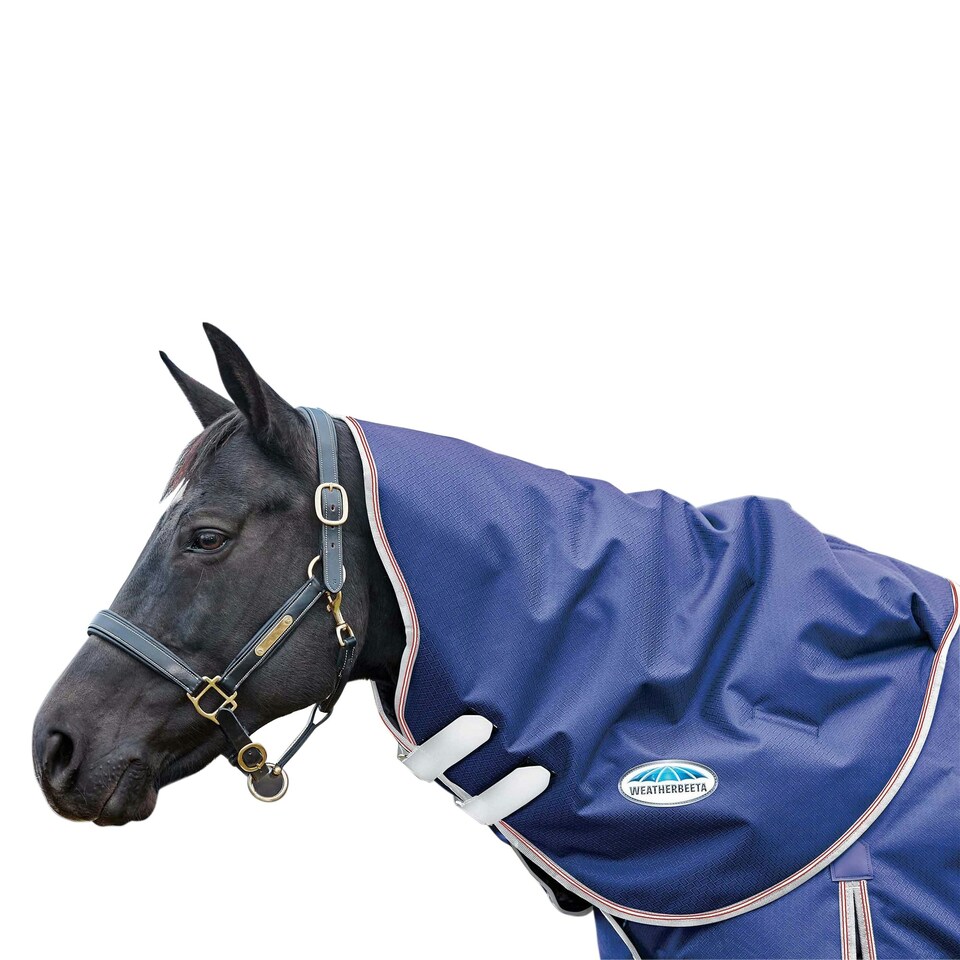 image 1 of Weatherbeeta Comfitec Essential Medium Neck Rug - Navy/Silver/Red - Cob