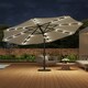 image 4 of Living and Home Outdoor Solar 24 LED Lights Patio with Crank for Patio Market - Beige （No base included） White