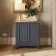 image 4 of Taberno Oak 2 Door Compact Sideboard Graphite Blue Blue