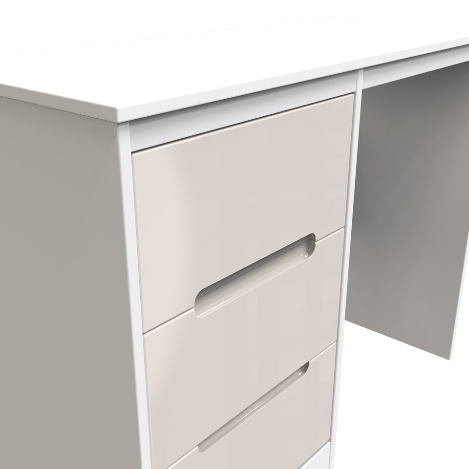 image 1 of Bristol 3 Drawer Vanity in Kashmir Gloss & White Matt (Ready Assembled) | Cream | Kashmir Gloss & White Matt