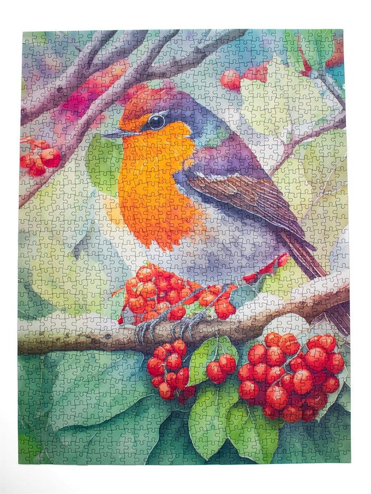 image 1 of Winter Robin 1000 Piece Jigsaw Puzzle