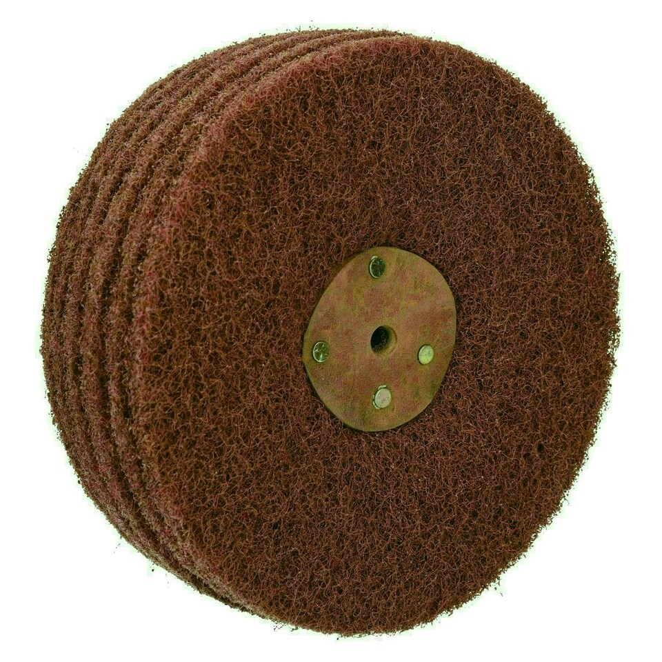 image 1 of Coarse Abrasive Scotch Mop Rust Paint Removal Remover Polishing 8" x 6 Row