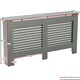 image 2 of Vida Designs Milton Radiator Cover Painted MDF Slatted Cabinet, Grey, 152cm