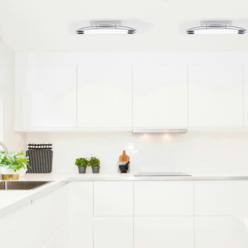 image 1 of Harper LED Linear Batten Polished Chrome Cool White Light, 1664 Lumens
