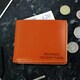 image 5 of Personalised Message Tan Leather Wallet Brown