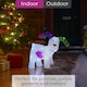 image 4 of Neo LED Snowdog Christmas Decoration 24 Ice White Lights The Snowman & The Snowdog Battery Powered Indoor Outdoor Festive Light Display Ornament Design (31cm)