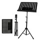 image 1 of Portable Music Stand Height Adjustable Orchestral Sheet Book Holder Tripod