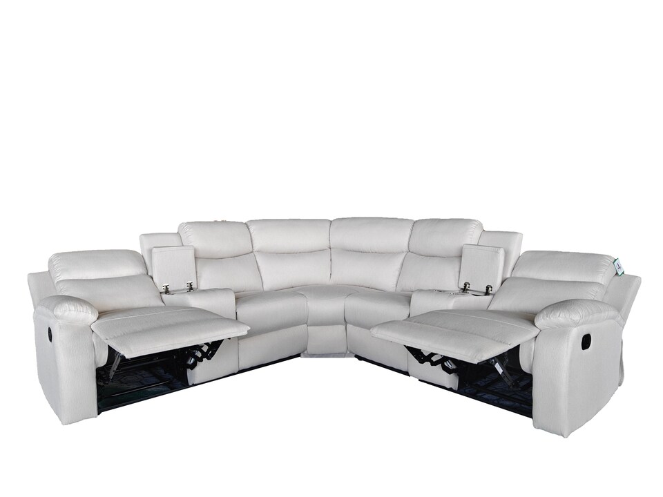 image 1 of Ravello Recline 5 Seater in Grey or Cream | Silver | One Size