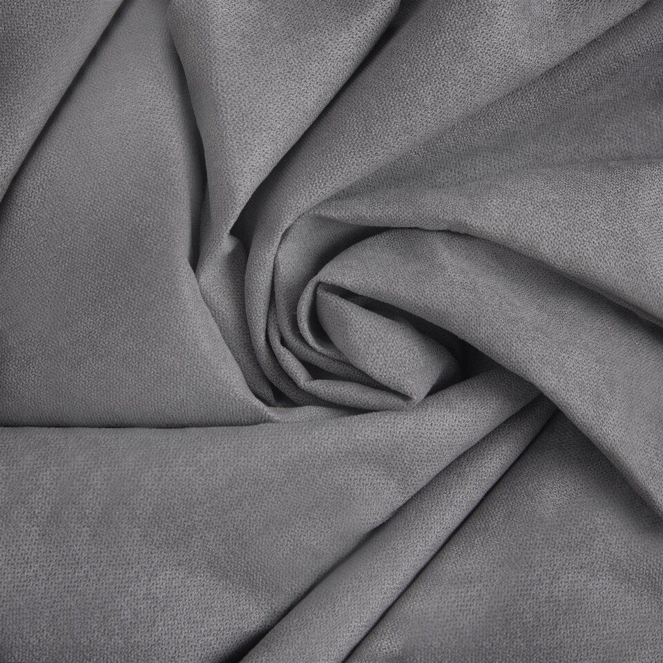 image 1 of Velvet Chenille Eyelet Curtains Ready Made Pair - 142cm x 137cm - Slate