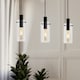 image 2 of EGLO Montefino Industrial Black Steel 3 Pendant Light WBS Black