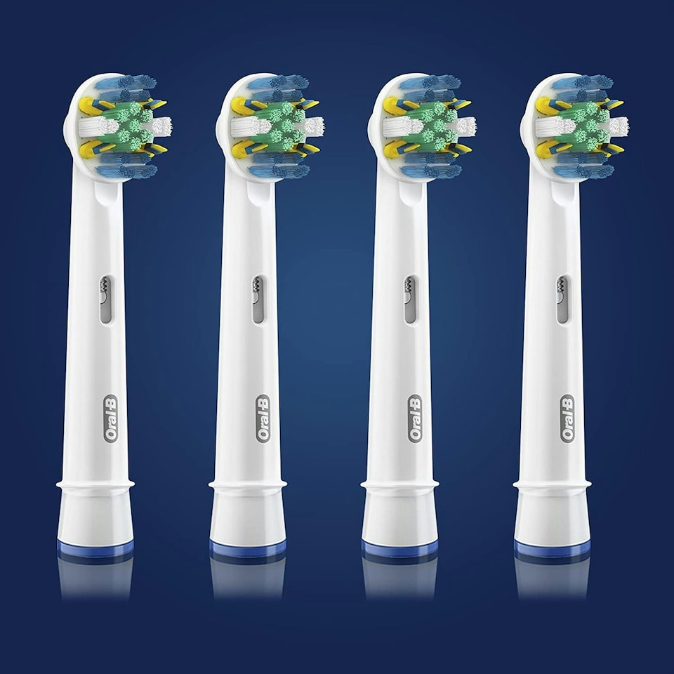 image 1 of Oral-B Floss Action Replacement Toothbrush Head with Clean Maximiser, Pk of 4