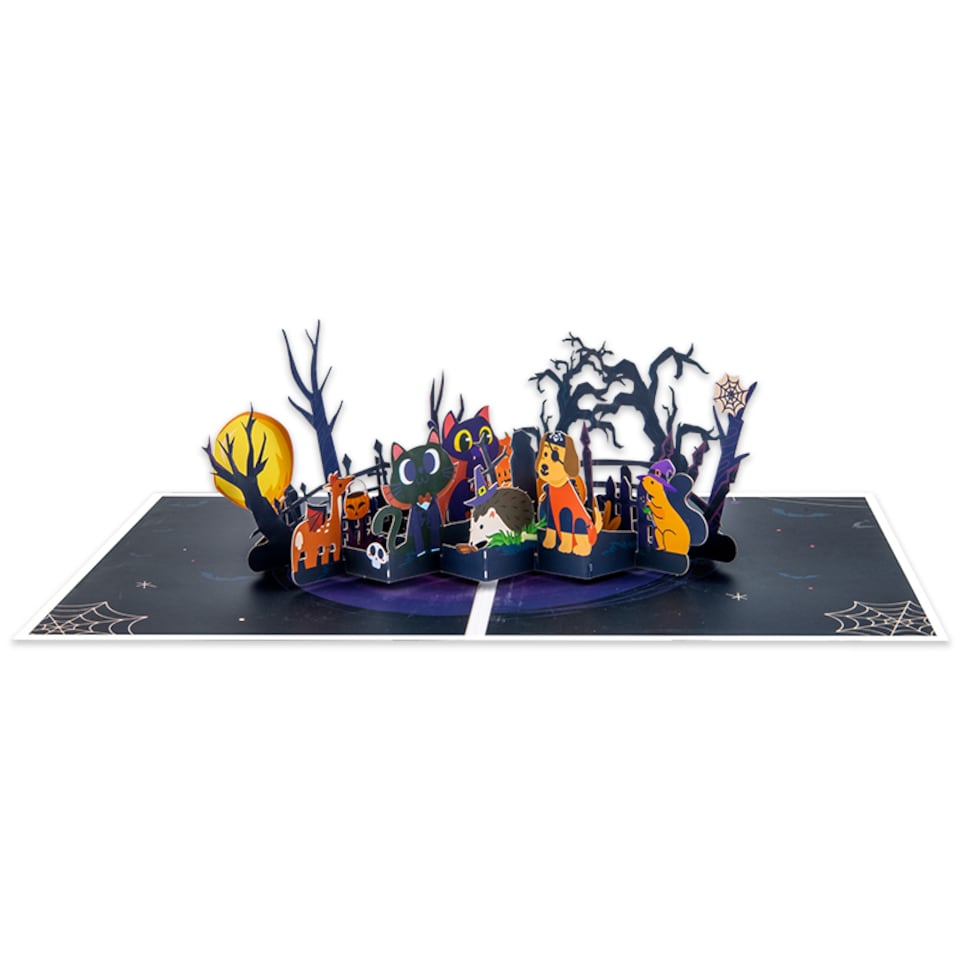 image 1 of Spooky Squad Monster Animal 3D Pop Up Halloween Card