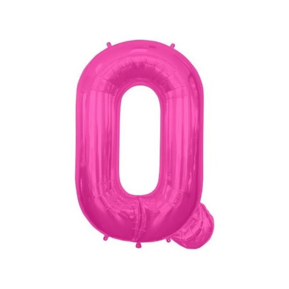 Folat Q Letter Foil Balloon - Magenta - One Size