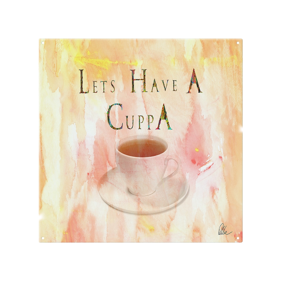 image 1 of Lets Have A Cuppa Splash Back | White
