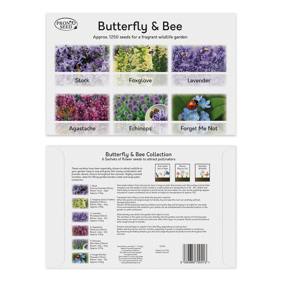image 1 of Pronto Seed Flower Bumper Pack - 24 Varieties, Over 3,100 Flower Seeds for Beds, Pots and Baskets