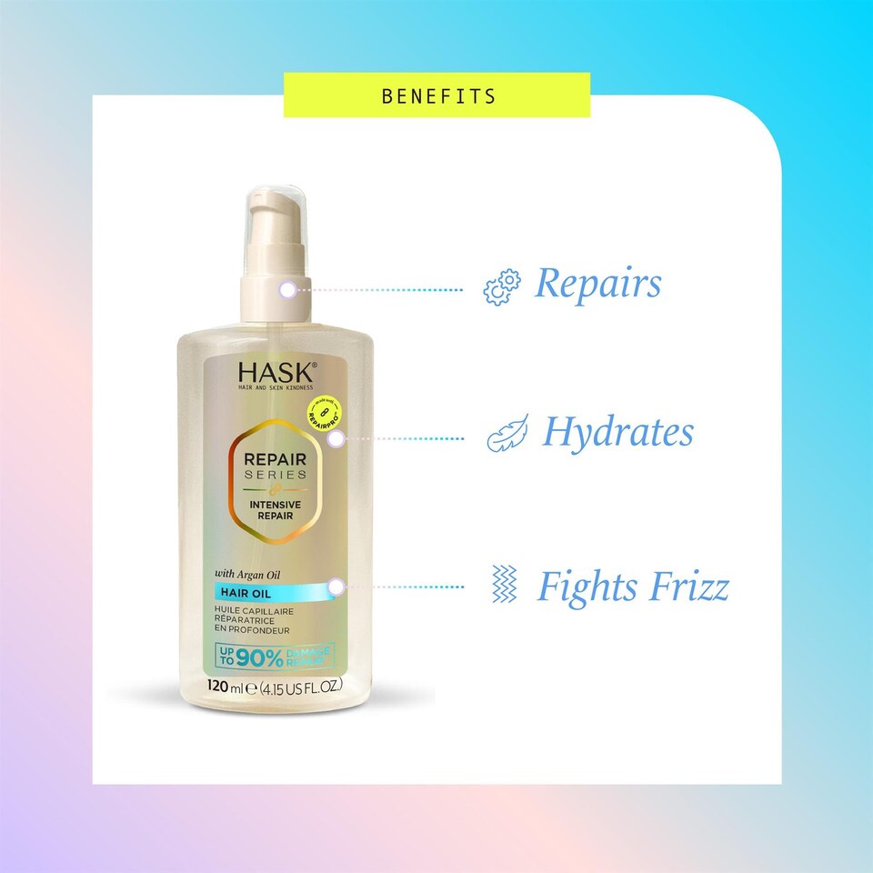 image 1 of Hask Repair Pro Intensive Repair Hair Oil -Deep Strength & Shine Boost
