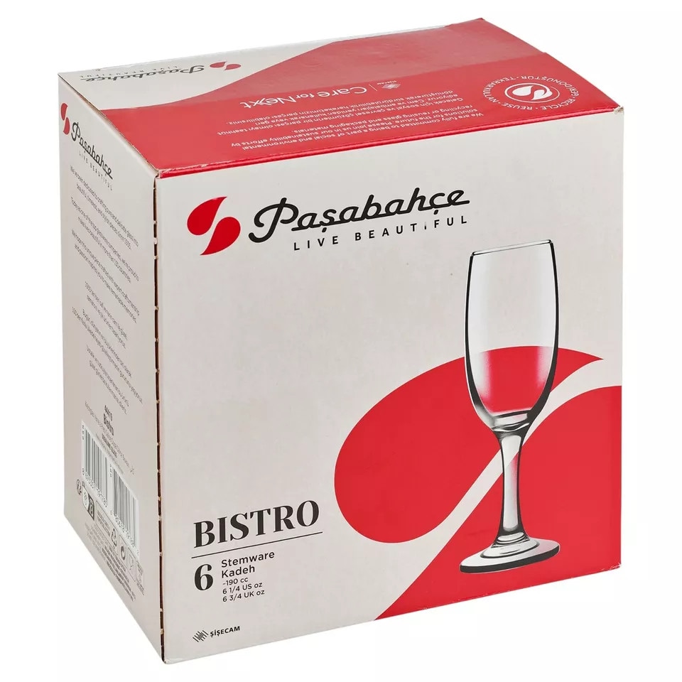 image 1 of Pasabahce Champagne Flutes - 190ml