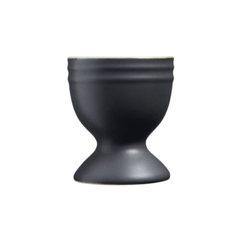image 1 of Cooks Professional 4 Piece Egg Cup Set - Dishwasher Safe Stoneware | Black | Black | 4