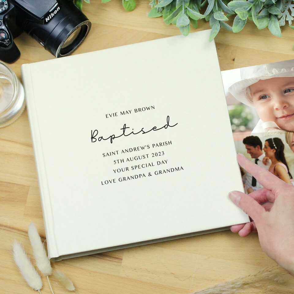 image 1 of Personalised Free Text Square Photo Album