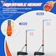 image 3 of HOMCOM 3 Pcs Kids Basketball Set w Hoop Ball Pump Height Fillable Base 3-8 Yrs