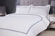 image 1 of Carlton Embroidered Duvet Set Super King Bed Navy
