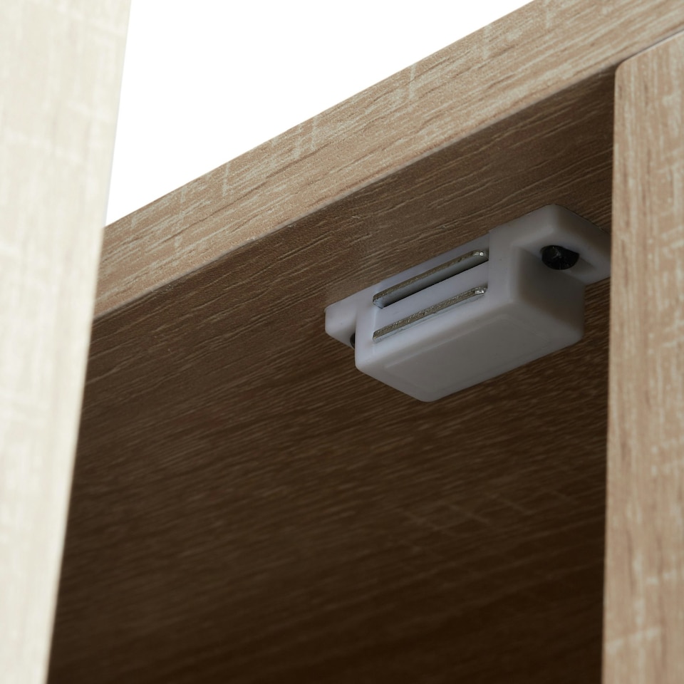 image 1 of Bedside table Kidderminster 40x43x60.5cm with shelf & cupboard Brown | Light Wood