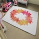 image 4 of Pink & Orange Autumn Reath (Rug) Multi | Small: 60x110cm
